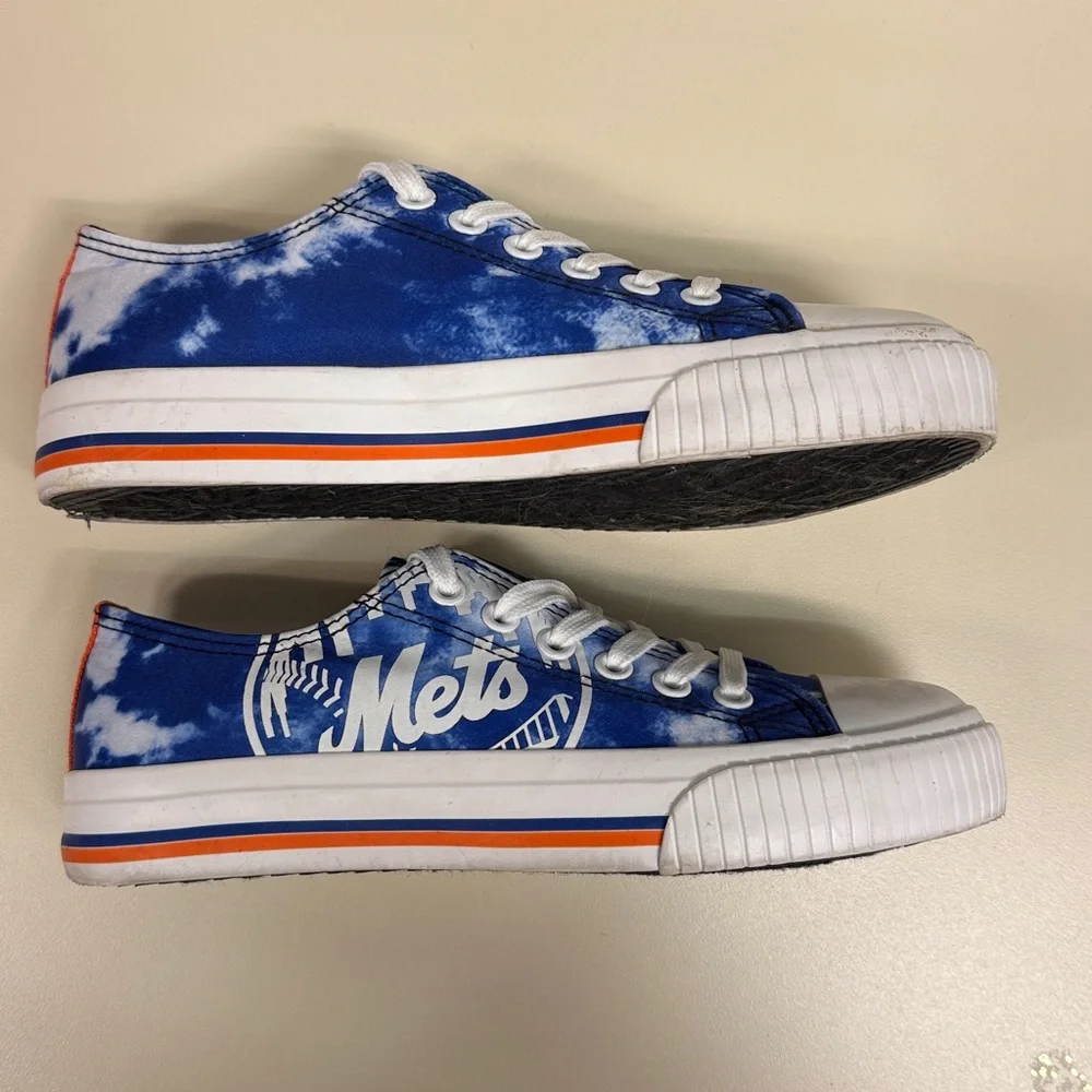 💥MLB NEW YORK METS WOMENS LOW TOP TIE-DYE CANVAS SHOE SIZE: 6 ATHLETIC SHOES